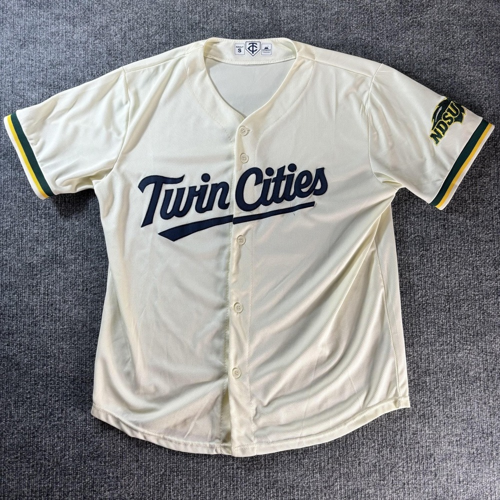 North Dakota State Bison Jersey Mens Small White Baseball Cotopaxi Twin Cities‎